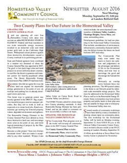 HVCC newsletter August / September 2016