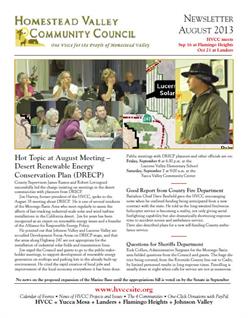 HVCC newsletter August 2013